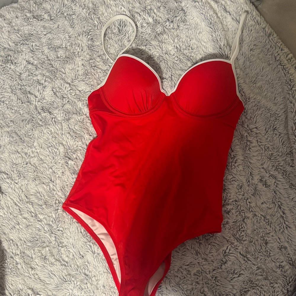 Shade & Shore Red One Piece Swimsuit